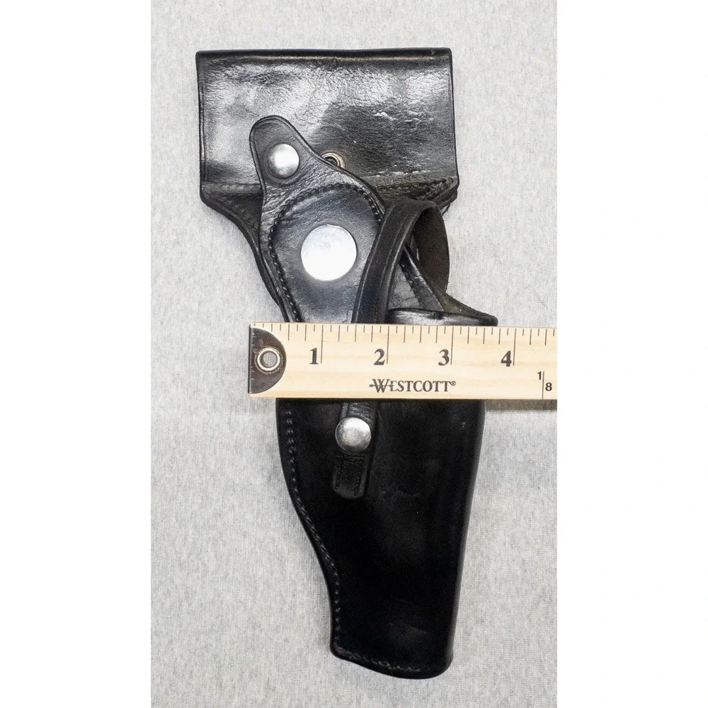 Vtg Safety Speed Black Leather Holster #41 Outdoors Utility Shooting Made In USA